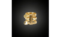 Alto Sax Instrument Mouth Component Ligature Gold-Colored Alto Saxophone Ligature Compact for Concerts