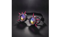 Pointed Steampunk Goggles Gothic Goggles with Spikes Mirrored Eyewear Vintage for Festivals, Photo Shoots
