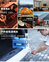 18L Square PC Outdoor Water Bucket with Faucet for Camping and Travel