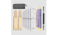 20 Pieces Zippered Blending Stumps with Pencil Extender High Quality Paper Stumps with Sanding Boards Portable Sketch Drawing Tool Set Professional for Sketchers, Artists, Studio, Travel