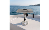 Aluminum Adjustable Boat Seat Pedestal Marine-Grade Boat Seat Pedestal Mount Base Heavy-Duty Corrosion-Resistant for Yacht Builders, Boats, Yachts