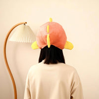 Photo Prop Anglerfish Hat PP Cotton Filled Soft Aquatic Creature Costume Hat Single Size Fits Most Funny Aquatic Creature Head Mask Conversation Starter for Children, Adults, Performances, Parties, Festivals