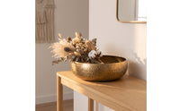 Hammered Metal Bowl Textured Bowl with Hammered Finish Shallow for Tabletop, Entryway Table, Living Room