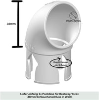 亚马逊热卖泳池进水喷嘴 可旋转适用Intex泳池喷嘴出水口配件38mm