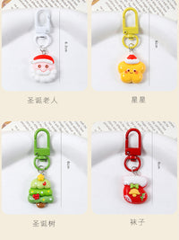 卡通可爱ins风圣诞主题系列钥匙扣挂件学生包包装饰品幼儿园礼物