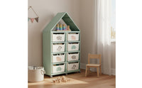 Heavy Duty Kids Book and Toy Storage Shelf Space-Saving Children's Book and Toy Storage Large Capacity Children's Room Organizer Child-Safe Design for Toddlers, Nursery, Playroom