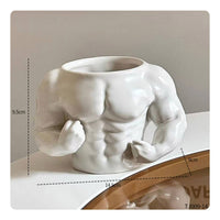 Muscle Man Planter Creative Design Body-Shaped Flower Pot Easy to Clean for Desk