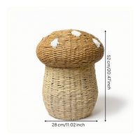 Toadstool Basket with Lid Lidded Toadstool Storage Basket Adorable for Playroom