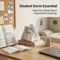 Pen Holder Desk Organizer, Student Dorm Desk Organizer, Pencil Holder for Student Desk, Transparent Drawer Stationery Holder