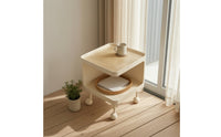 Nightstand with Light Modern Bedside Table with Shelf Versatile Furniture for Living Room