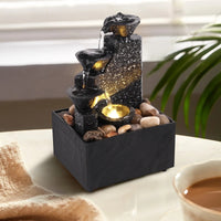 Modern Minimalist Four-Tier Tabletop Water Fountain Decoration