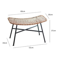 Entryway Shoe Stool Handwoven Rattan Stool Minimalist Home Seating for Living Room, Balcony