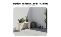 Small Wooden Pedestal sturdy Wood Low Wooden Bench Rustic and aesthetic for Living Room