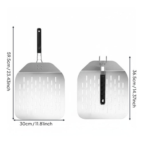 Stainless Steel Effortless Pizza spades Storage Cooking Accessory Wide Surface Kitchen Utensil for Barbecue