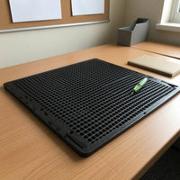 Rigid Plastic Braille Writing Board Black Hinged Braille Board Rectangular Office Supply Flat Plate