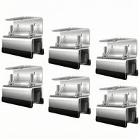 6 Pieces Roof Rack Bracket Brushed Silver Cargo Rack Bracket 90-Degree Angle