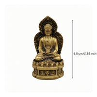 3 Pieces Gold Buddha Figurine Antique Finish Home Decor Long-Lasting for Car