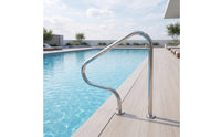 Corrosion-Resistant Stainless Steel Pool Handrail Heavy Duty Pool Handrail with Mounting Bases Secure Grab Stable for Swimmers