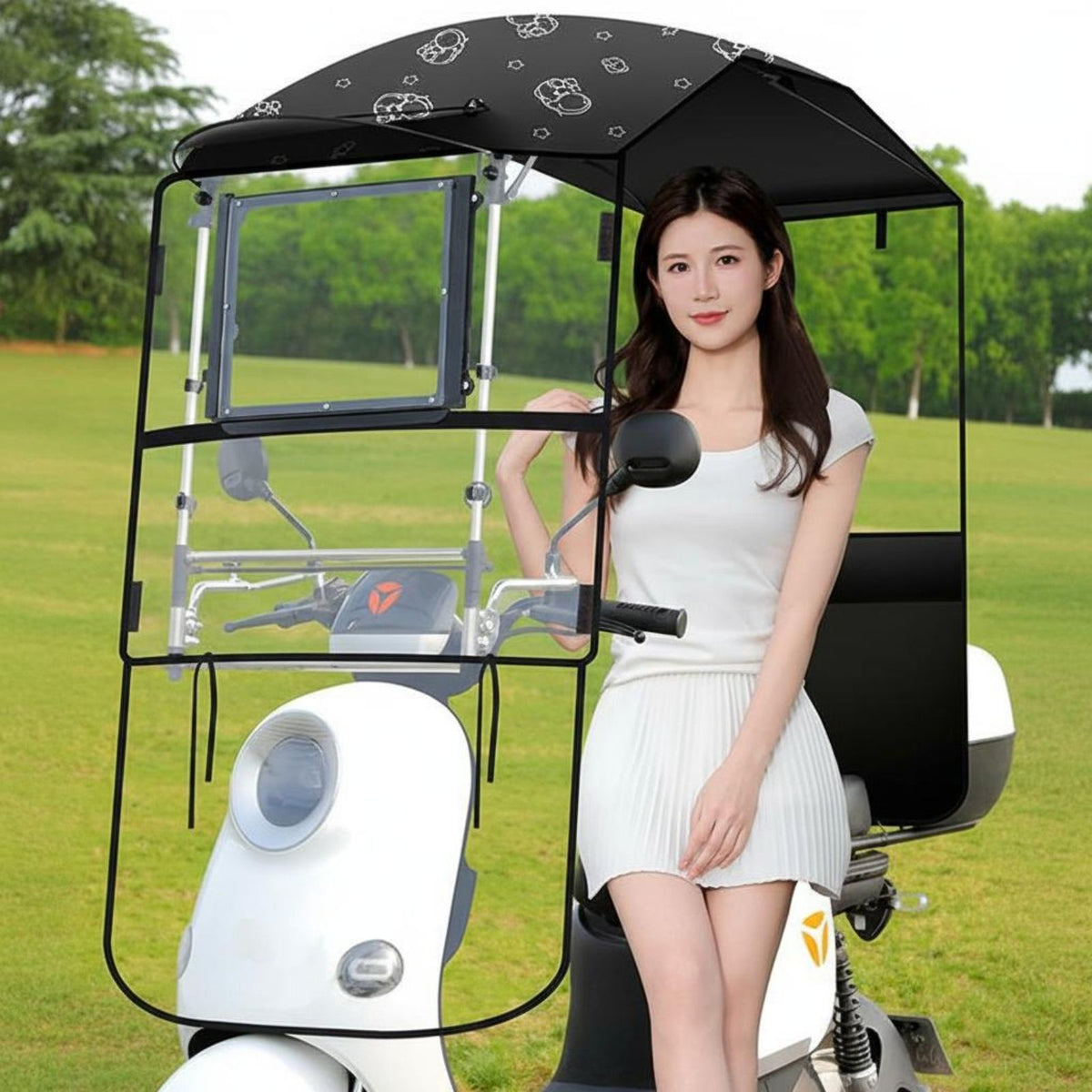 Foldable waterproof scooter shelter