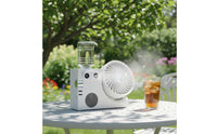 Portable Design Mini Misting Fan Quiet Operation USB Desk Fan with Humidifier Low Noise Personal Space Cooler 3 Speed Settings for Office, Bedroom, Dorm Room