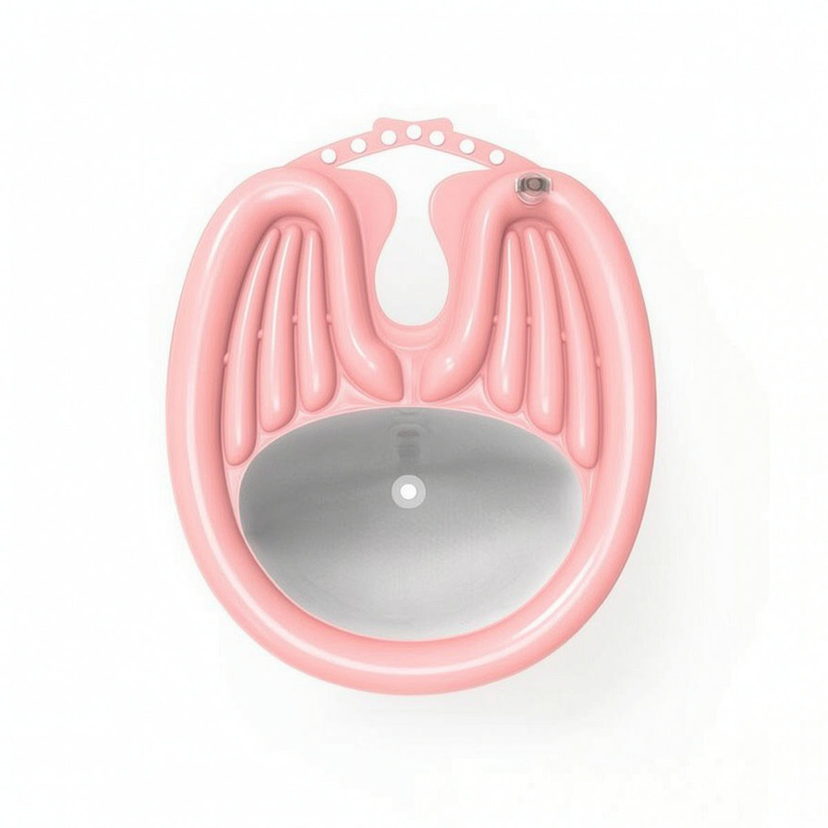 Raised Shampoo Basin with Drainage Pouch Compact Inflatable Shampoo Basin Lightweight Portable Hair Washing Station Comfortable for Bedridden Patients, Elderly