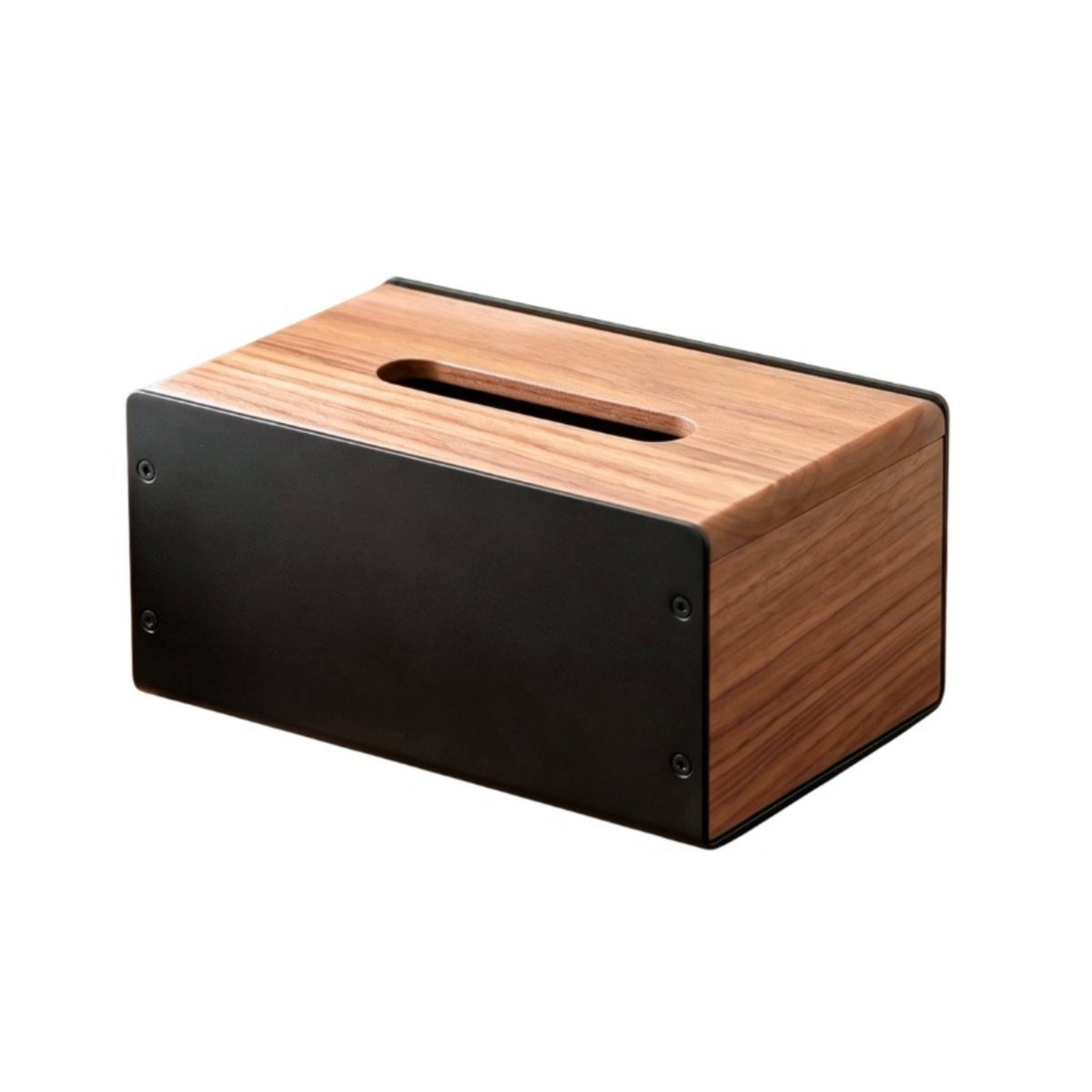 Tissue Box with Wood Body Rectangular Tissue Box Holder Sturdy for Office