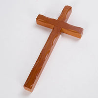Wooden Cross Wall Hanging Decoration with Lace Edge