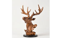 Deer Head Figurine Tabletop Deer Head Statue Resin for Homeowners, Decorators