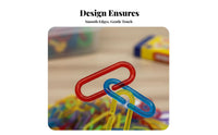 Early Education Interlocking Chain Links Multi-Colored Plastic Chain Links DIY Fun for Toddlers, Kindergarten, Daycare