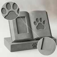 Pet Memorial Stone with Photo Frame Freestanding for Garden, Home