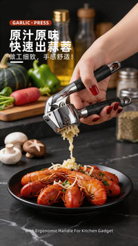锌合金压蒜器电木手柄防滑耐用厨房小工具压蒜泥器手动蒜蓉器捣蒜