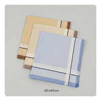 Satin Stripe Cotton Hankie Absorbent Men's Cotton Handkerchief Washable
