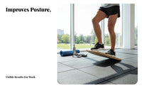Ankle Strength Training Foot Massage Balance Board Core Strengthening Standing Desk Balance Board Solid Wood Construction Ergonomic Accessory Portable for Golfers
