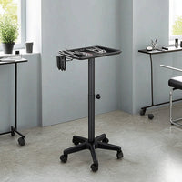 Salon Cart with Aluminum Tray Mobile Salon Tray Cart Sturdy for Hair Studios