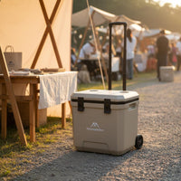 Wheeled Chiller Insulated Wheeled Insulated Container Easy to Roll Portable Ice Chest for Delivery, Market Stall, Car Travel