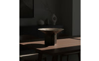 Tray with Geometric Base Distressed Decorative Footed Bowl Metal for Model Rooms
