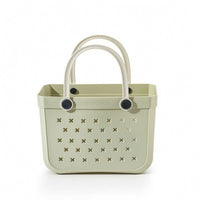 Tote Basket Open-Top Plastic Tote with Handles Lightweight for Pool
