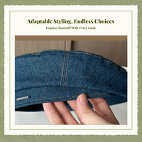 Jean Flat Top Cap, Women's Adjustable Navy Hat