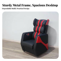 Gaming Desk and Sofa Chair Combo Minimalist Design Computer Table Set Ergonomic Support for Internet Cafe Owners