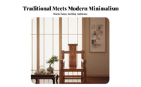 Traditional Asian design aesthetic sturdy Wood Armchair With Armrests Dining Chair Minimalist Design Seating Furniture Ergonomic Backrest for Restaurant Owners, Interior Decorators, Kitchen, Living Room, Reception Area, perusing alcove