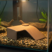 Basking Cave Perch Easy to Climb Ceramic Turtle Ramp Heavy and Stable Animal Habitat Decor for Aquarium