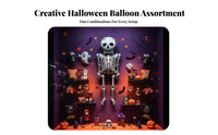 6 Pieces Halloween Foil Balloons Self-Sealing Spooky Party Balloon Kit