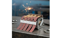 Stainless Steel Body Sanding Paper Dispenser Box Serrated Cutting Blade Sandpaper Roll Dispenser Wall-Mountable 5-Slot Sandpaper Holder Refillable for Woodworkers, Metalworkers, DIY Enthusiasts, Garage