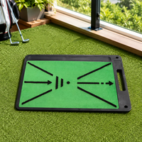 Putting Hitting Mat, 44x31x1.3cm Portable Swing Training Aid with Flocked Surface, Indoor & Outdoor Home Practice