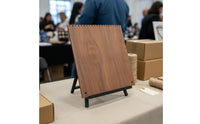 Large Capacity Walnut Necklace Display Stand Nordic Design Slanted Necklace Rack Tabletop Necklace Organizer for Craft Fair