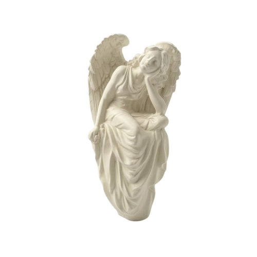 Angel Figurine Sculpted Angel Statue Resin for Living Room, Balcony, Collectors