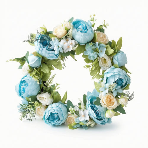 Artificial Peony Wreath Realistic Peony Wreath Indoor for Wall