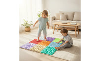 9 Pieces Foot Textured Floor Tile Textured Sensory Tile for Playrooms