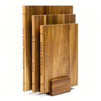 Acacia Wood Cutting Board Set with Book Design
