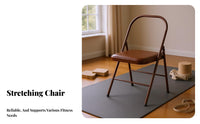 Padded Seat Iyengar Mind-Body Practice Chair Stable Design Folding Mind-Body Practice Chair Non-Slip Feet Fitness Equipment Portable and Space-Saving for Beginners, Seniors, Home Gym
